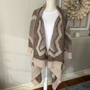 Vertigo Womens Southwestern Knitted Wool‎ Blend Open Front Cardigan Sweat…